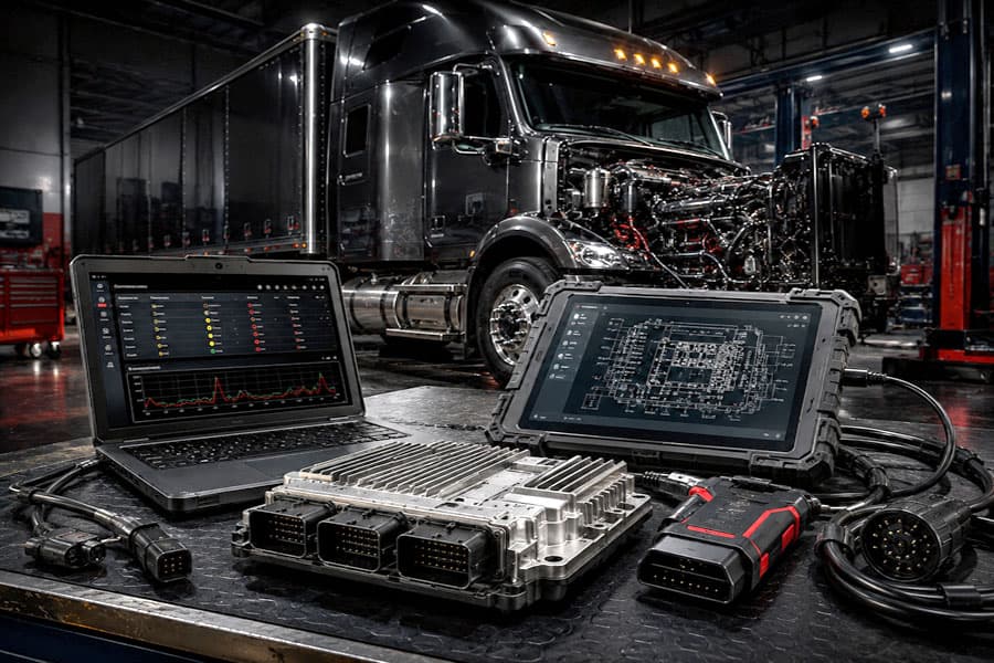 Diesel ECM diagnostics — fault codes, symptom guides, root cause analysis