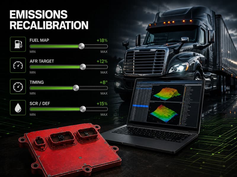 Emissions recalibration service illustration